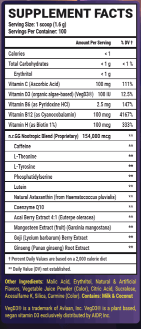 Exotic Drop - 100 Servings View Supplement Facts