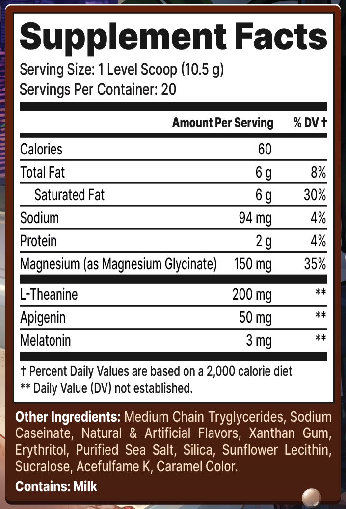 AFK+ (with Melatonin): Cinnamon Bath - 30 Servings View Supplement Facts