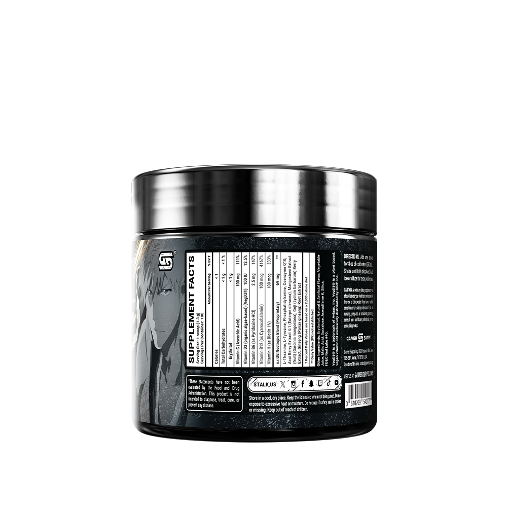 BLEACH Thousand-Year Blood War: The Death and the Strawberry Caffeine Free - 100 Servings - Gamer Supps
