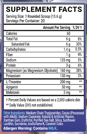 AFK+ (with Melatonin): Lily's Lullaby - 20 Servings View Supplement Facts