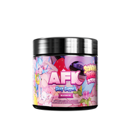 Black container with a pink label featuring colorful "Banana Bananaberry Bedtime" text and floral illustrations on the side