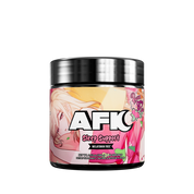 Black container with pink and berry-themed label showing supplement facts and usage directions for 40 servings.