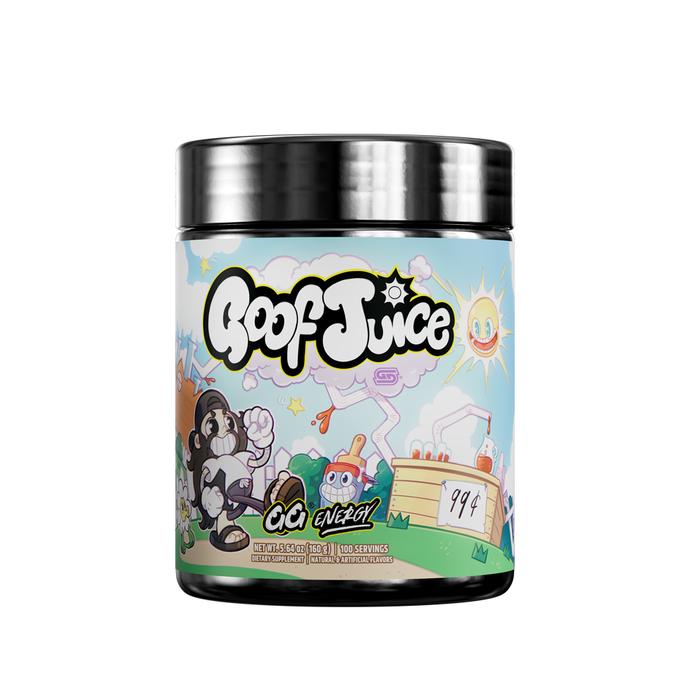 Black container with silver lid showing detailed supplement facts and blue Gamer Supps label with contact info.