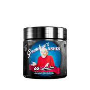 Black supplement jar with silver lid showing detailed nutrition facts and usage instructions on the back label.