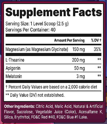 AFK+ (with Melatonin): Knockout - 40 Servings View Supplement Facts