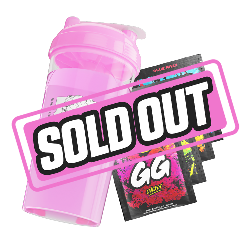 Clear shaker cup with a black interior and a bright pink lid featuring a small spout.