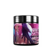 Black container with a colorful label showing supplement facts, directions, and a barcode on the back of the jar.