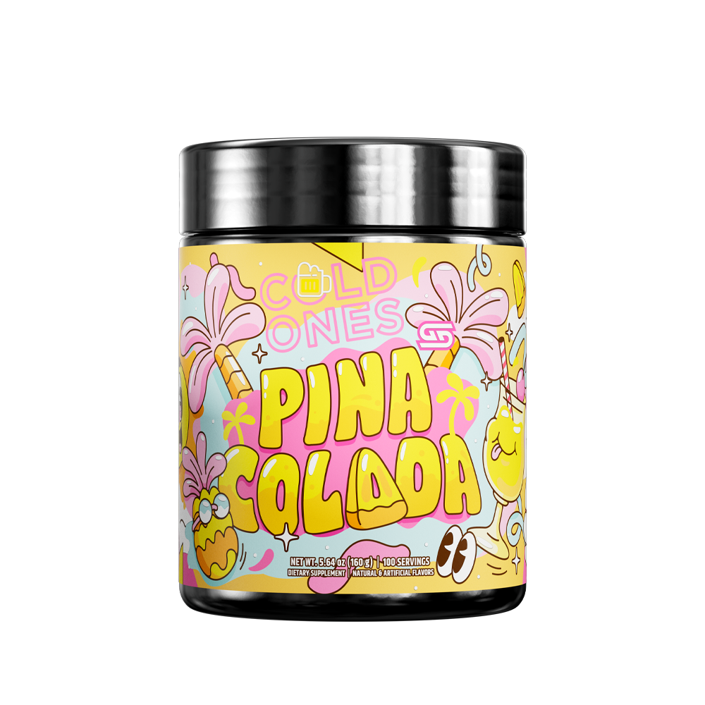 Supplement facts label showing vitamins, nootropics, and ingredients including caffeine, L-Theanine, and fruit extracts.