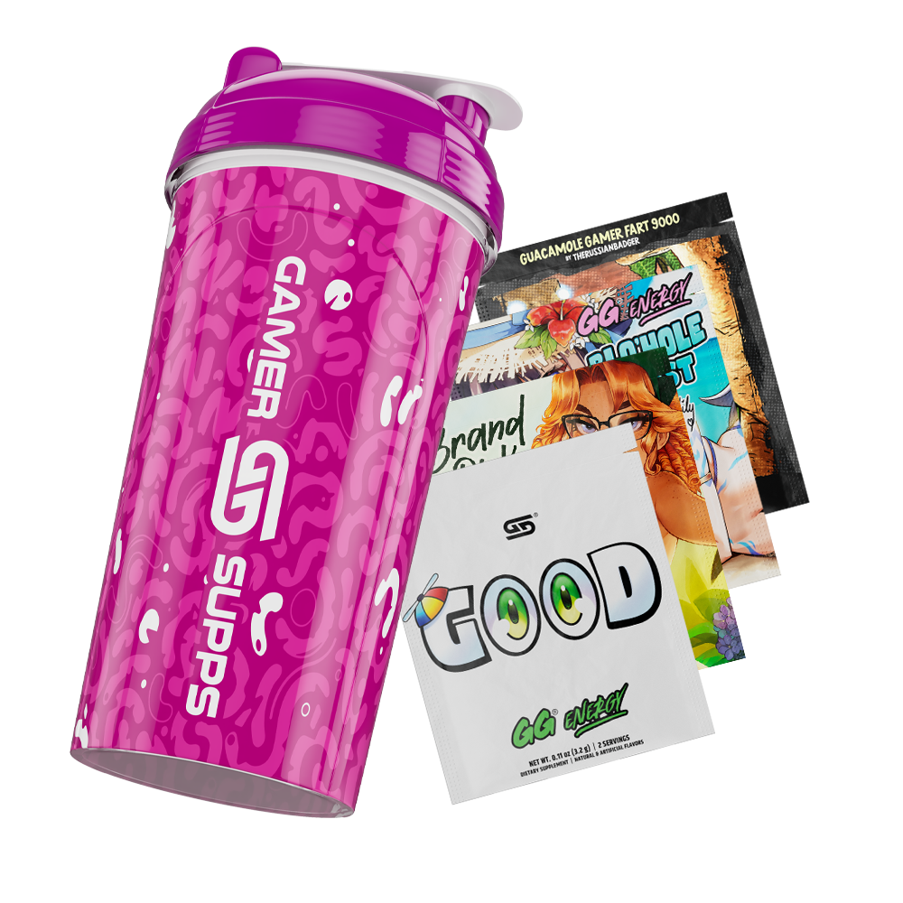 24oz All Over Print Shaker - Purple Amoeba - Gamer Supps