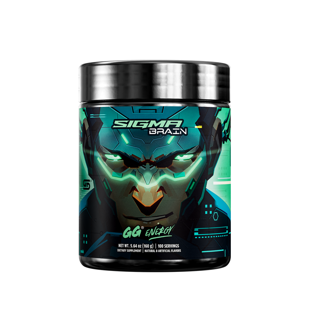Black and green supplement container showing detailed white nutrition facts and usage instructions on the back label.