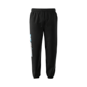 Black sweatpants with elastic cuffs, side pockets, and a drawstring waistband in 3XL size.